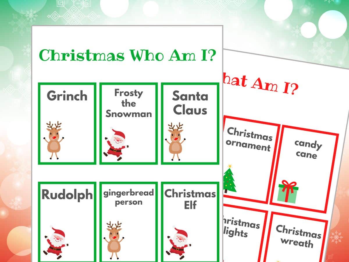 christmas who am i? game